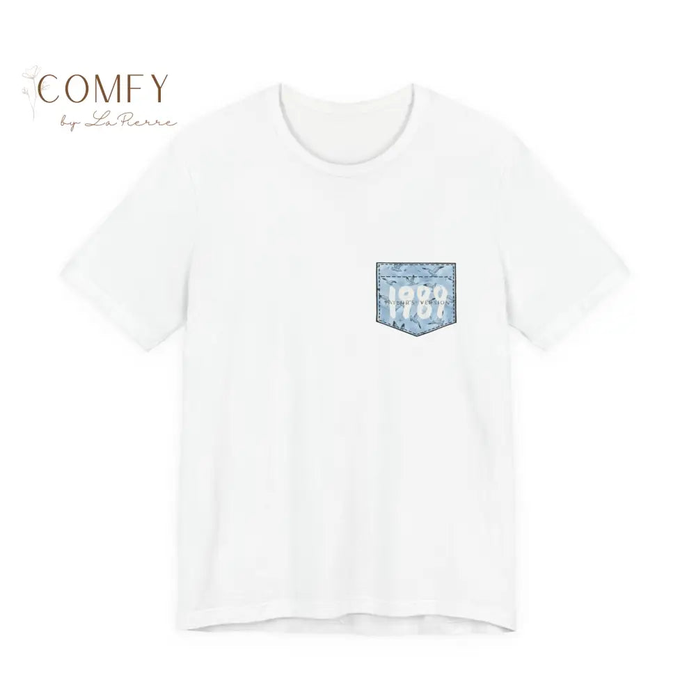 1989 Pocket Graphic Tee • Minimalist Year Pocket Design • Unisex Jersey Short Sleeve T-Shirt (XS–4XL) White / S T-Shirt