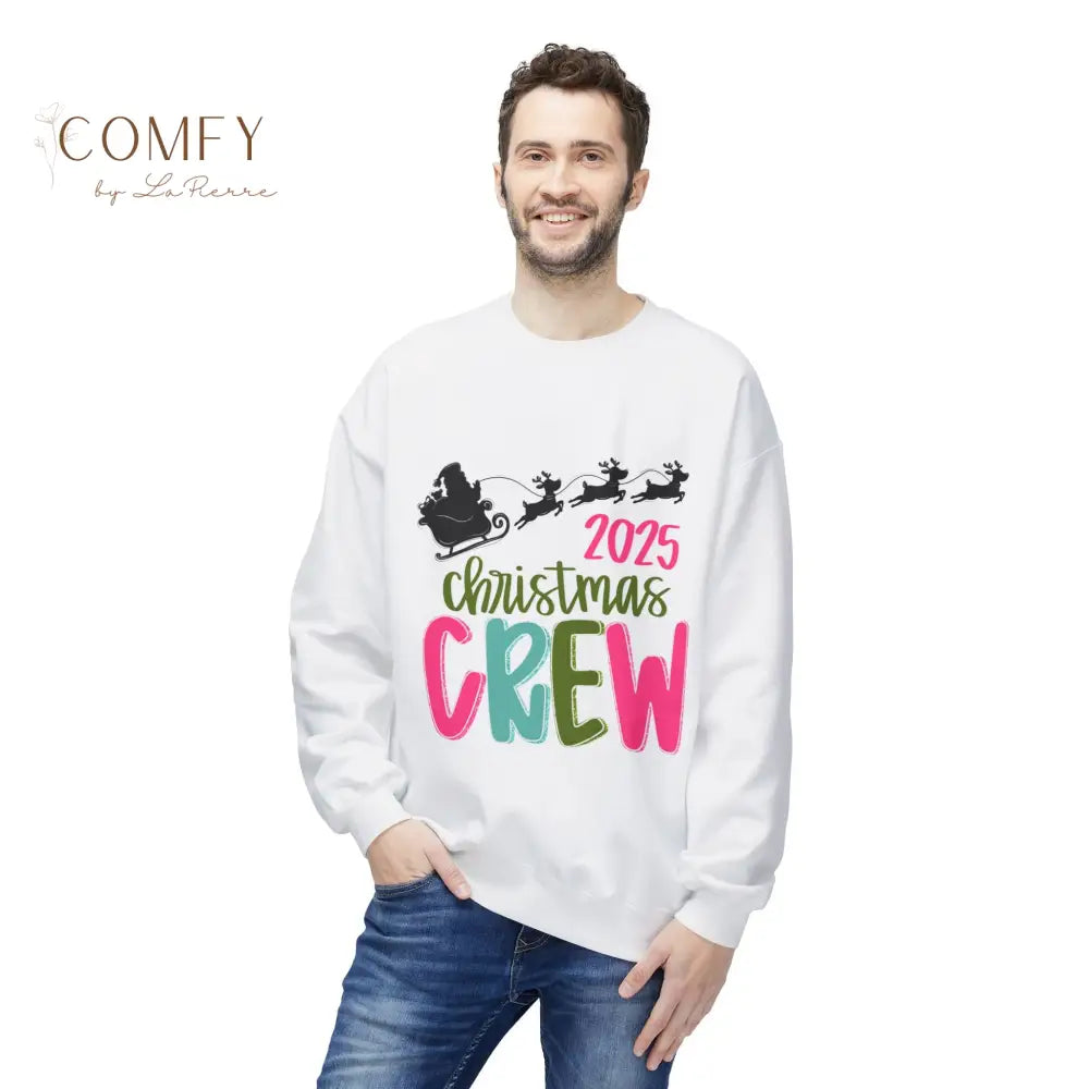 2025 Colorful Christmas Crew Sweatshirt • Matching Family Holiday Crewneck • Festive Rainbow Christmas Pullover
