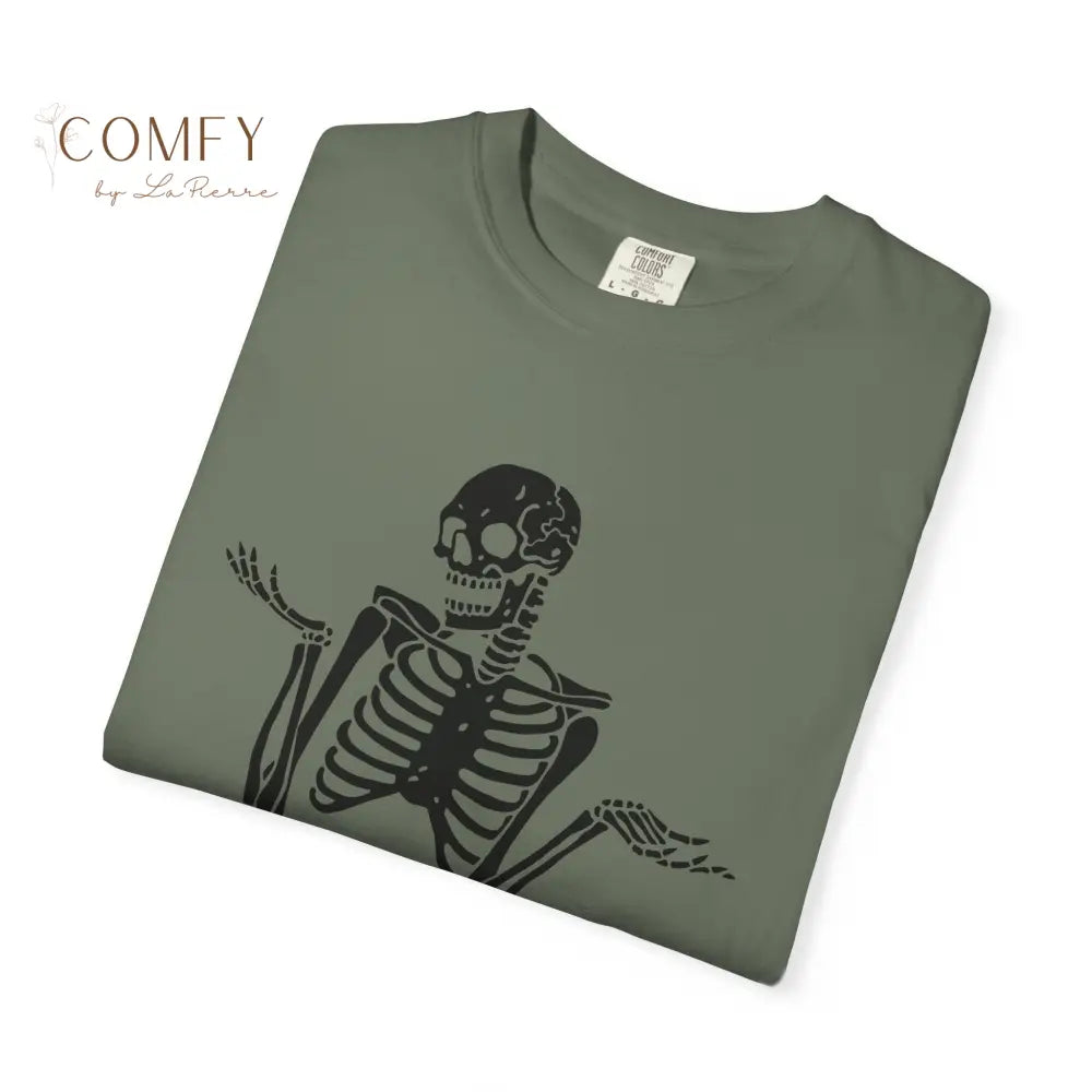 ’A Good Place to Put Your Opinion Is Up Your Ass’ Skeleton Graphic Unisex T-Shirt (S-4XL) T-Shirt
