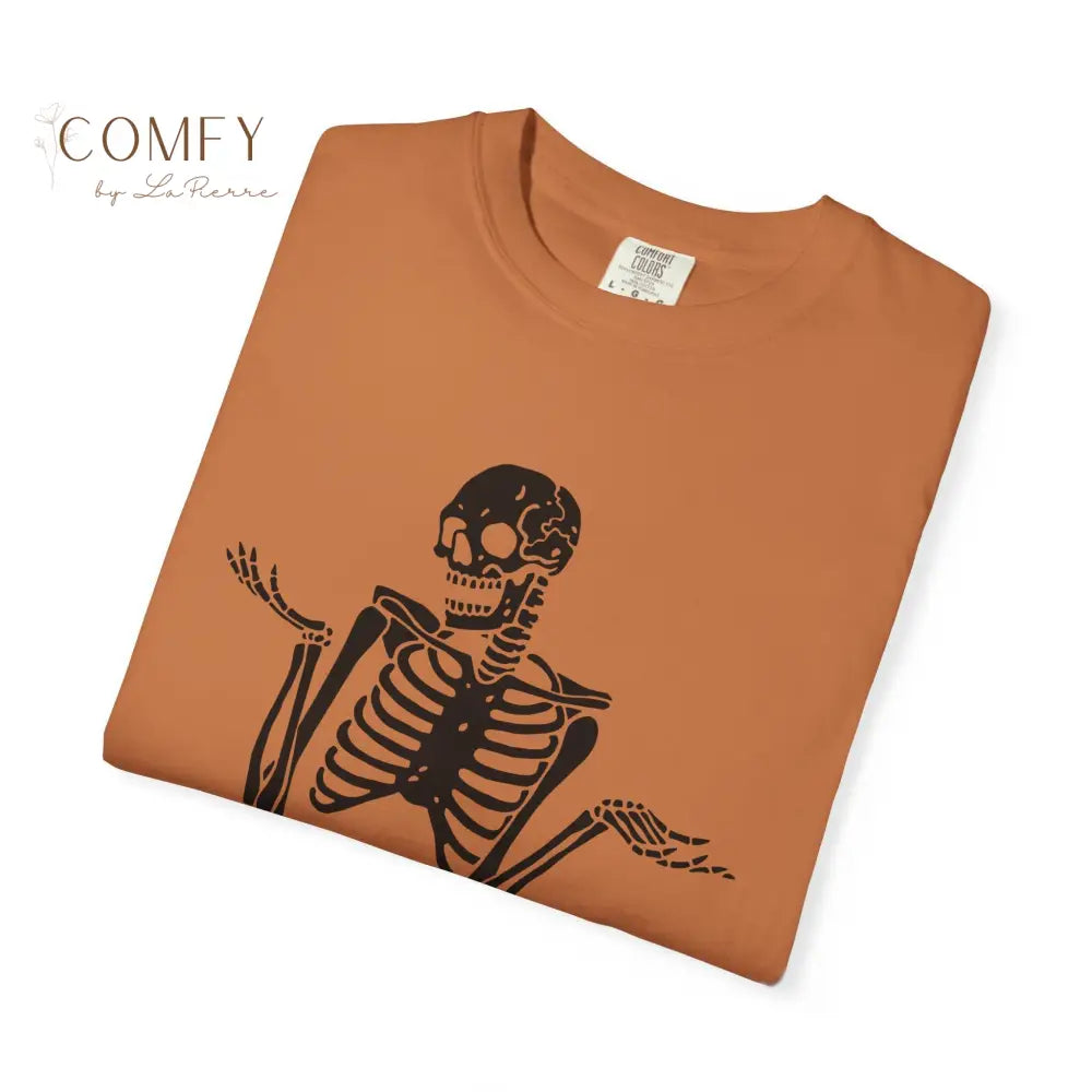 ’A Good Place to Put Your Opinion Is Up Your Ass’ Skeleton Graphic Unisex T-Shirt (S-4XL) T-Shirt