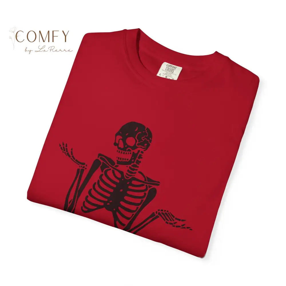 ’A Good Place to Put Your Opinion Is Up Your Ass’ Skeleton Graphic Unisex T-Shirt (S-4XL) T-Shirt
