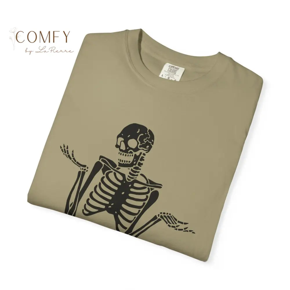 ’A Good Place to Put Your Opinion Is Up Your Ass’ Skeleton Graphic Unisex T-Shirt (S-4XL) T-Shirt