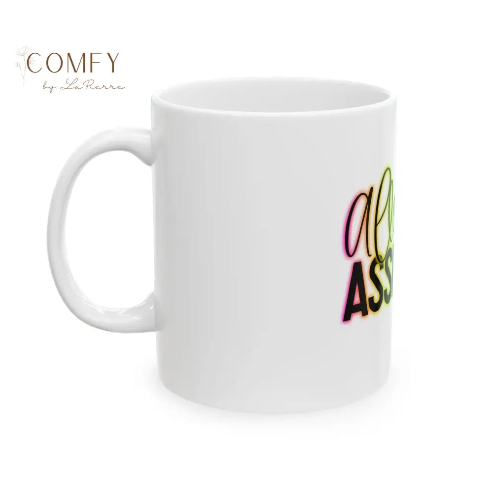 Ceramic Mug — ’Allergic to Assholes’ Rainbow Coffee Cup (11 oz. or 15 oz.) Mug