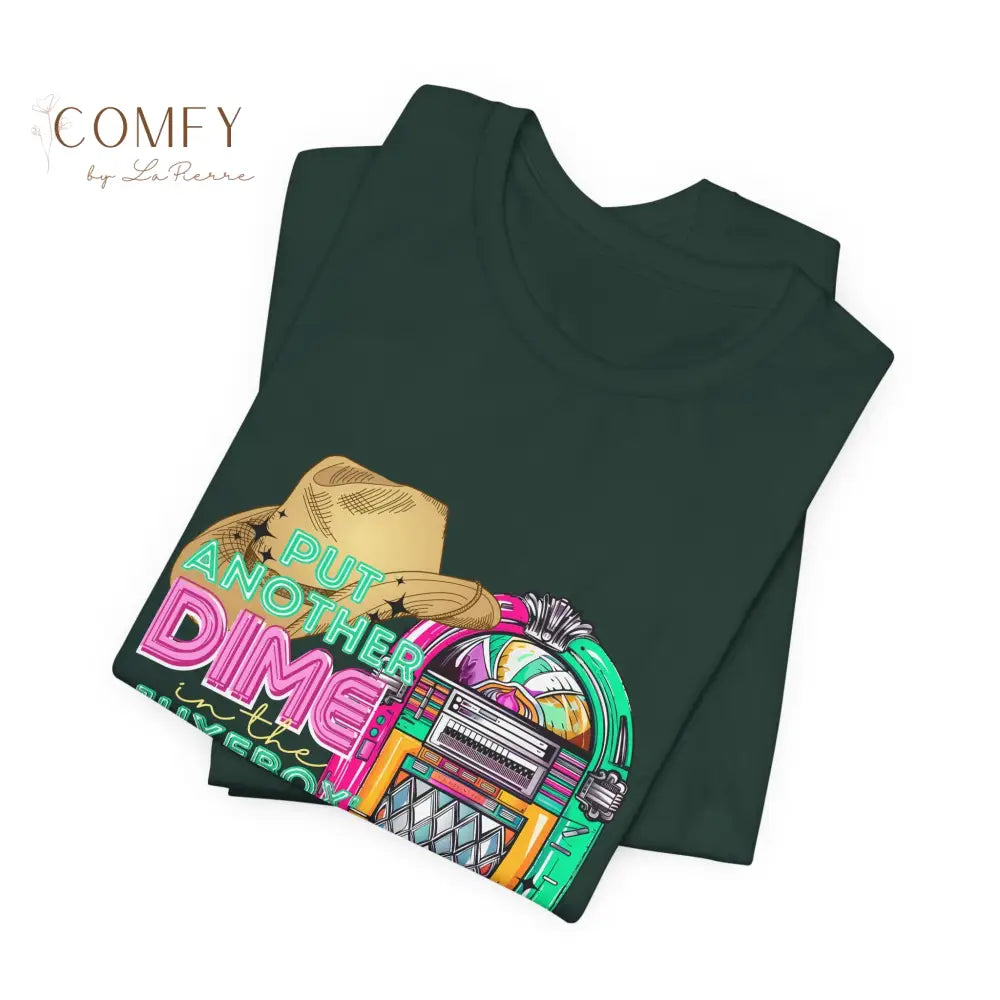 Another Dime in the Jukebox Shirt • Retro Music Graphic Tee • 80s Rock Song T-Shirt • Vintage Concert Style Unisex Tee