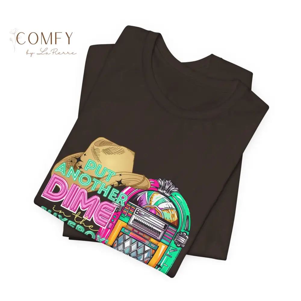Another Dime in the Jukebox Shirt • Retro Music Graphic Tee • 80s Rock Song T-Shirt • Vintage Concert Style Unisex Tee