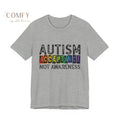 Autism Acceptance Not Awareness - Unisex Jersey Short Sleeve Tee (XS-5XL) Athletic Heather / S T-Shirt