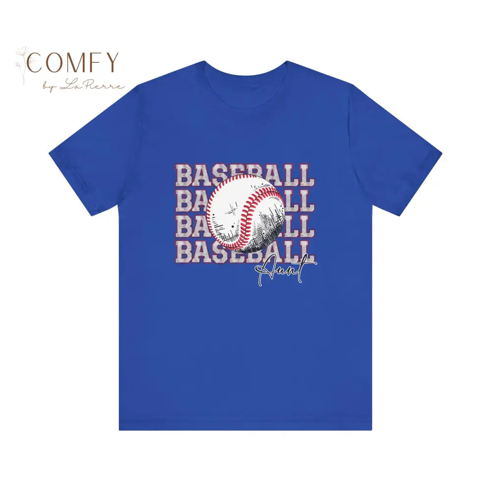 Baseball Aunt Shirt • Proud Baseball Auntie Game Day Tee • Unisex Jersey Short Sleeve T-Shirt (XS–5XL) T-Shirt