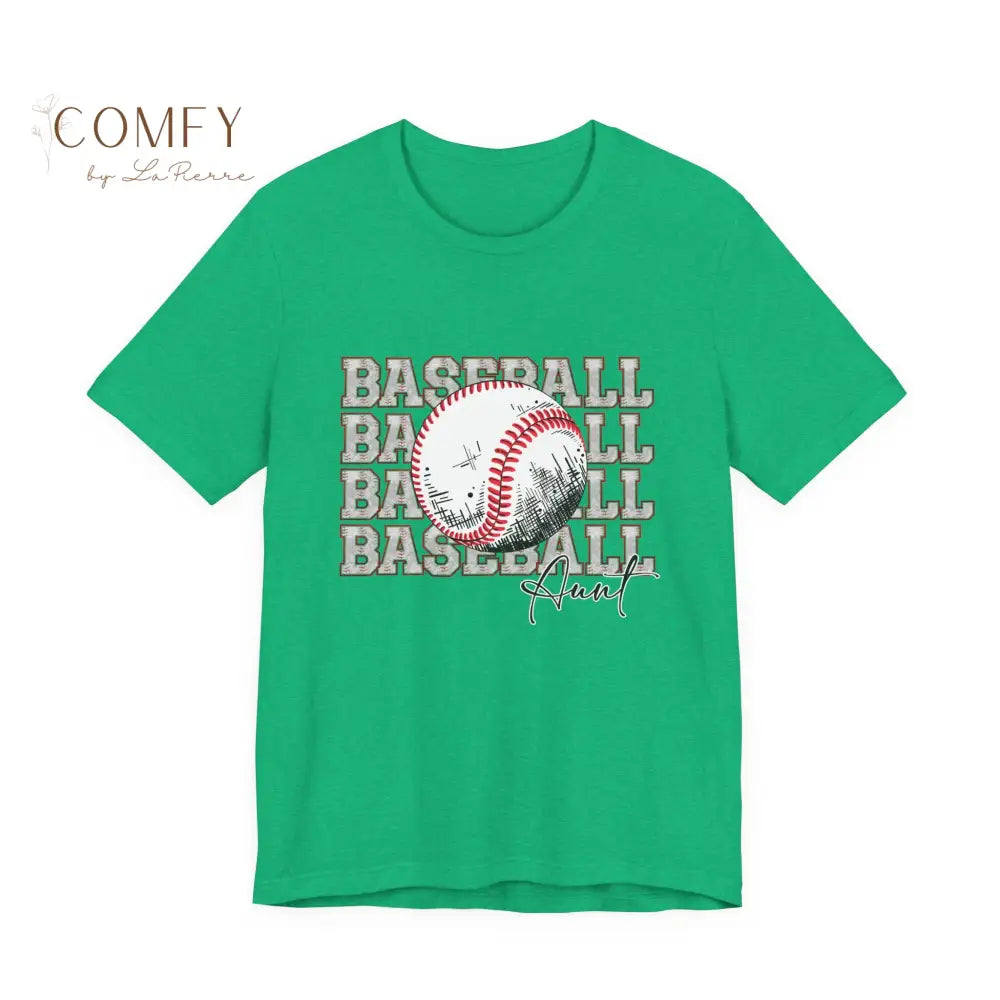 Baseball Aunt Shirt • Proud Baseball Auntie Game Day Tee • Unisex Jersey Short Sleeve T-Shirt (XS–5XL) T-Shirt