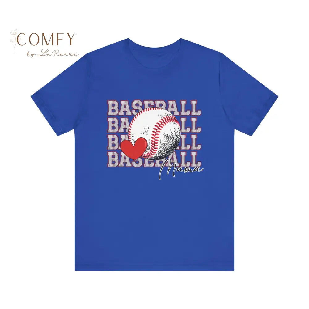 Baseball Mama Shirt • Proud Baseball Mom Game Day Tee • Unisex Jersey Short Sleeve T-Shirt (XS–5XL) T-Shirt