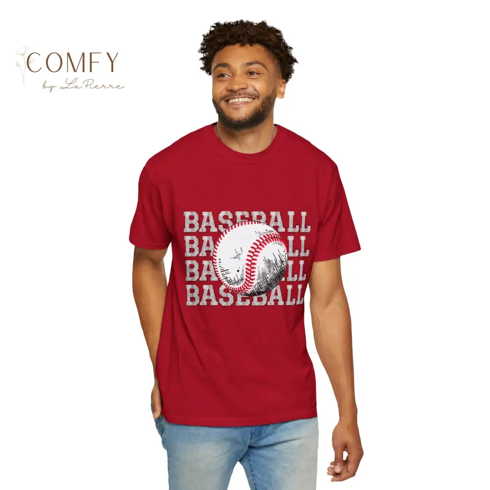 Baseball Shirt • Vintage Baseball Player Tee • Unisex Garment-Dyed T-Shirt (S–4XL) T-Shirt