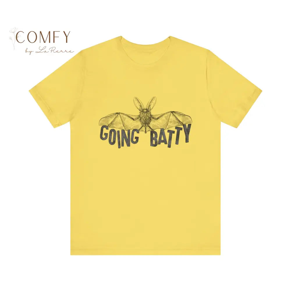 Bat Lover “Going Batty” Shirt • Cute Bat Graphic Tee • Gothic Halloween Bat Lover T-Shirt • Unisex Jersey Tee XS–5XL