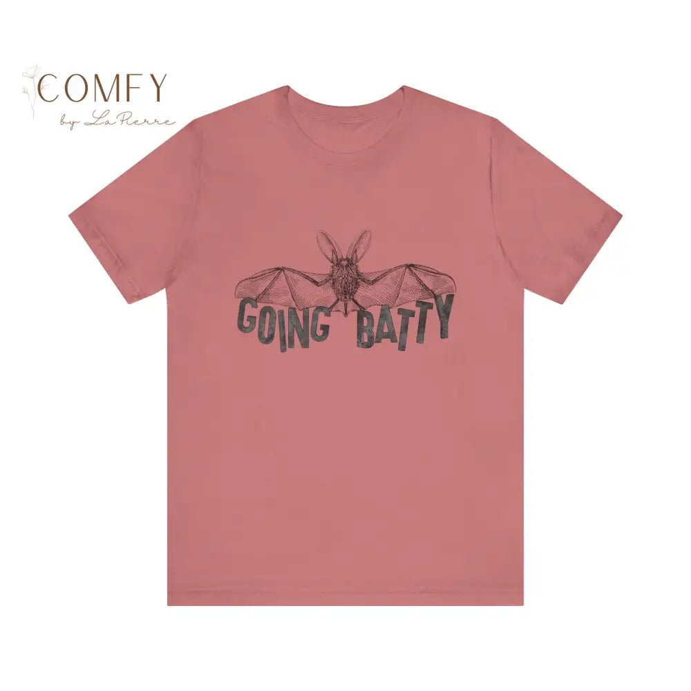 Bat Lover “Going Batty” Shirt • Cute Bat Graphic Tee • Gothic Halloween Bat Lover T-Shirt • Unisex Jersey Tee XS–5XL