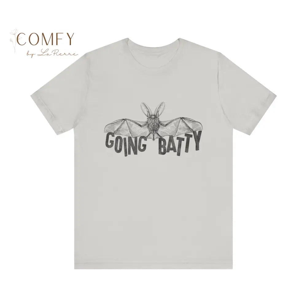 Bat Lover “Going Batty” Shirt • Cute Bat Graphic Tee • Gothic Halloween Bat Lover T-Shirt • Unisex Jersey Tee XS–5XL