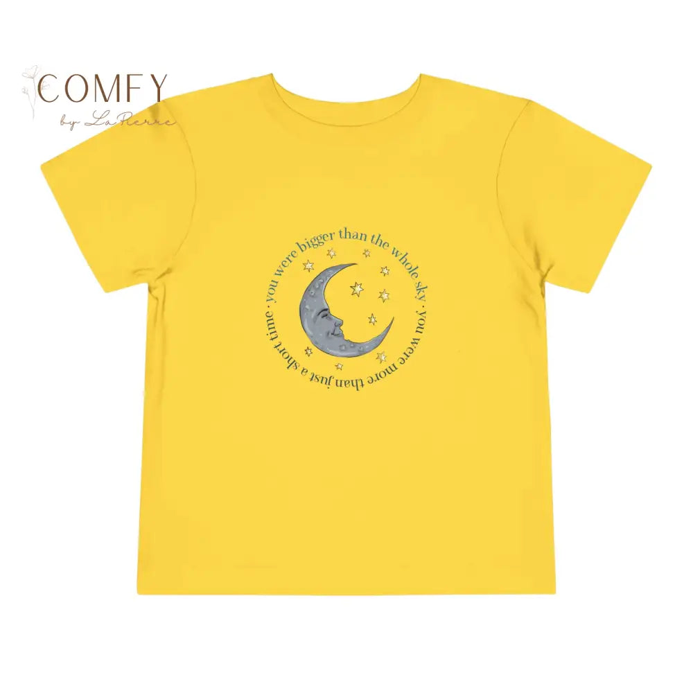 Bigger Than the Whole Sky Toddler Short Sleeve Tee (2T-5T) Yellow / 2T Kids clothes