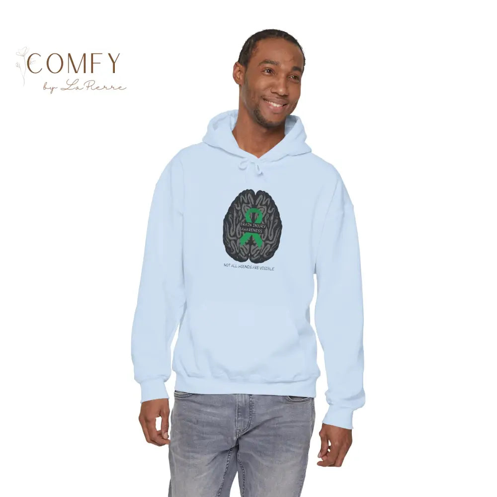 Brain Injury Awareness Hoodie • TBI Support Green Ribbon Sweatshirt • Unisex Heavy Blend™ Hooded Pullover (S–5XL) Hoodie