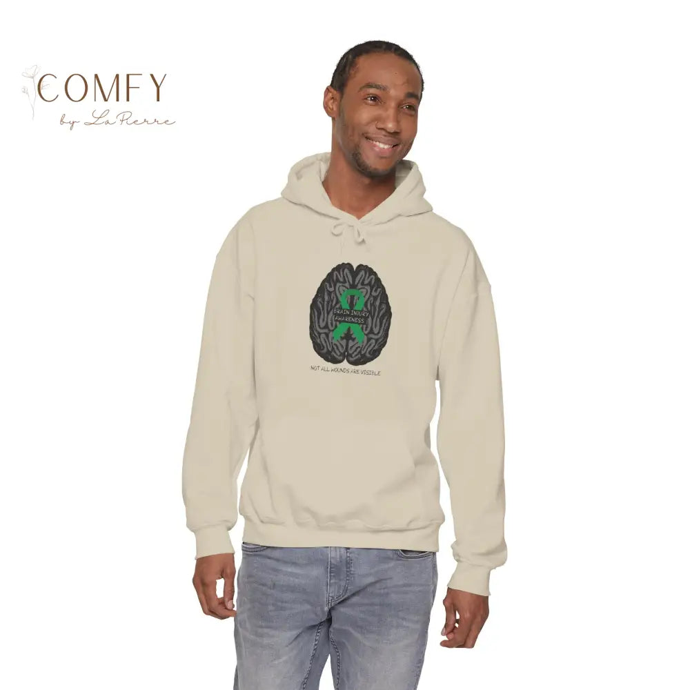Brain Injury Awareness Hoodie • TBI Support Green Ribbon Sweatshirt • Unisex Heavy Blend™ Hooded Pullover (S–5XL) Hoodie