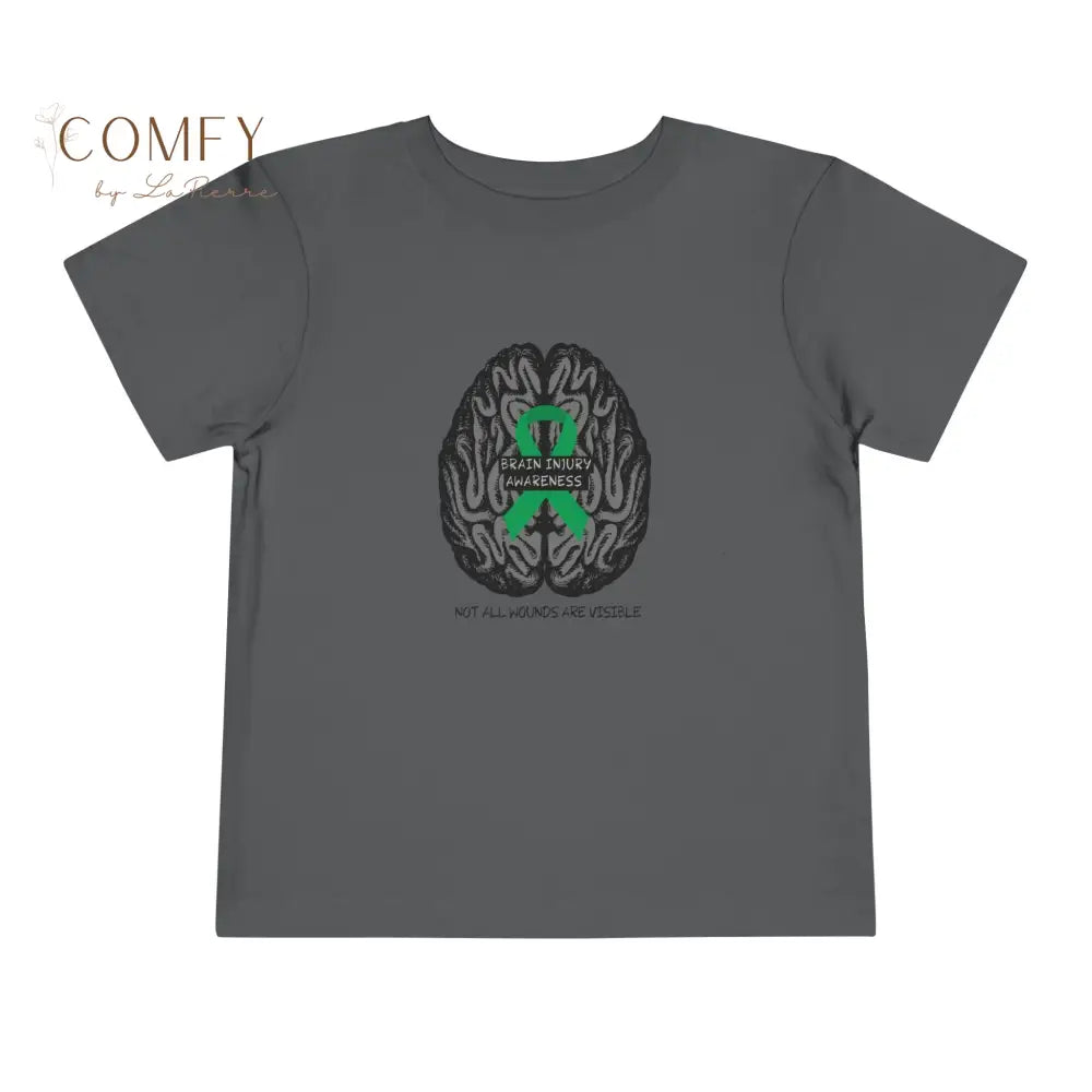 Brain Injury Awareness Toddler Shirt • Pediatric Brain Injury Support Tee • Kids Awareness Graphic T-Shirt • Toddler
