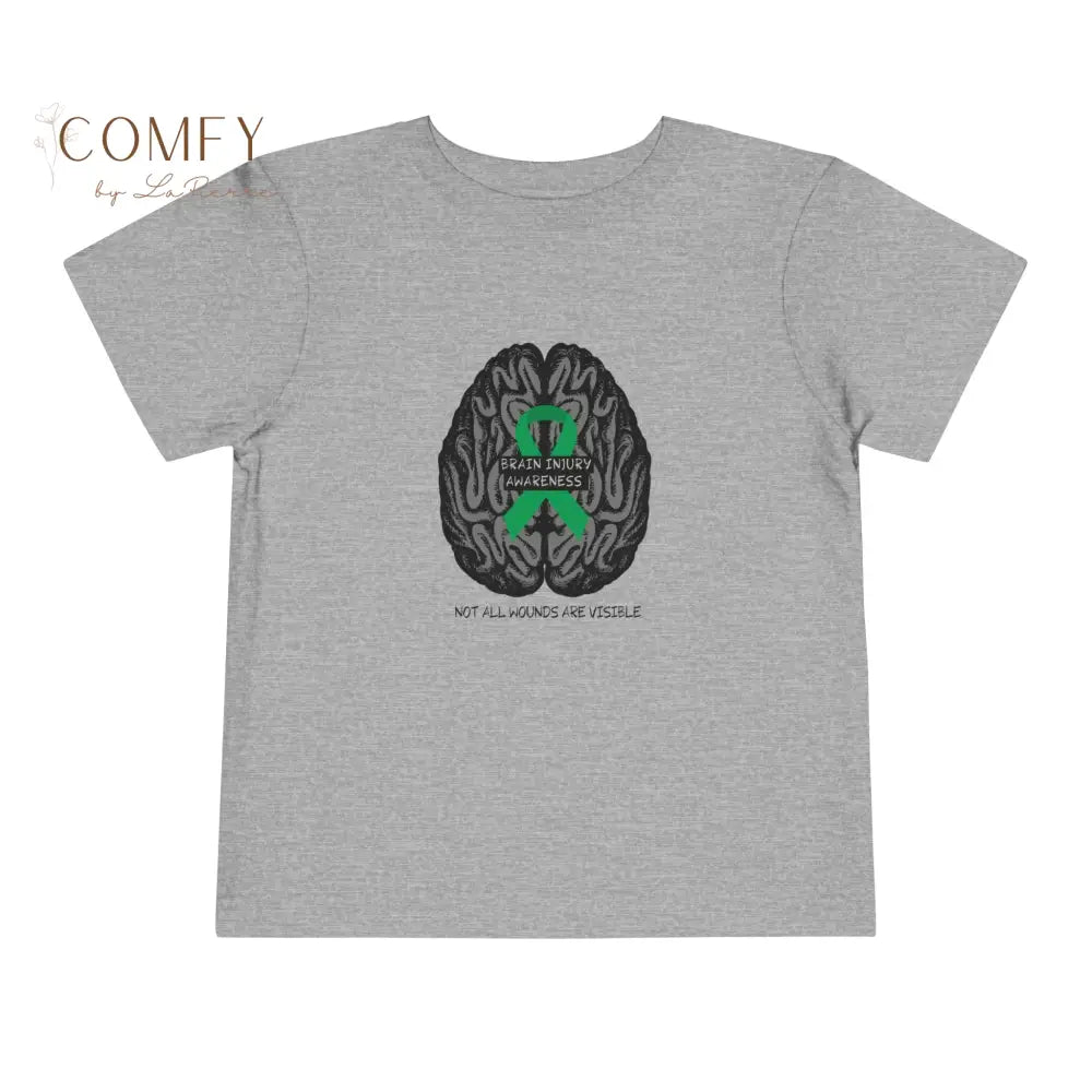 Brain Injury Awareness Toddler Shirt • Pediatric Brain Injury Support Tee • Kids Awareness Graphic T-Shirt • Toddler