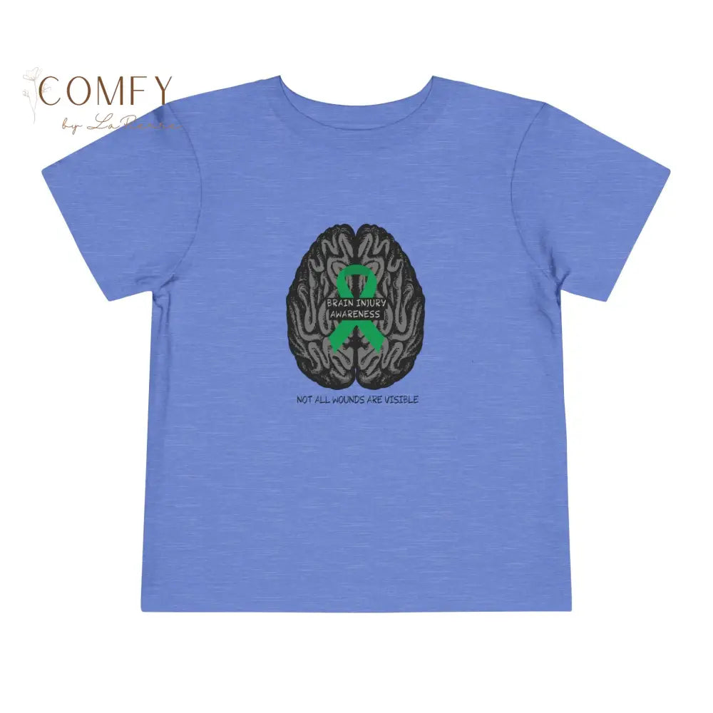 Brain Injury Awareness Toddler Shirt • Pediatric Brain Injury Support Tee • Kids Awareness Graphic T-Shirt • Toddler