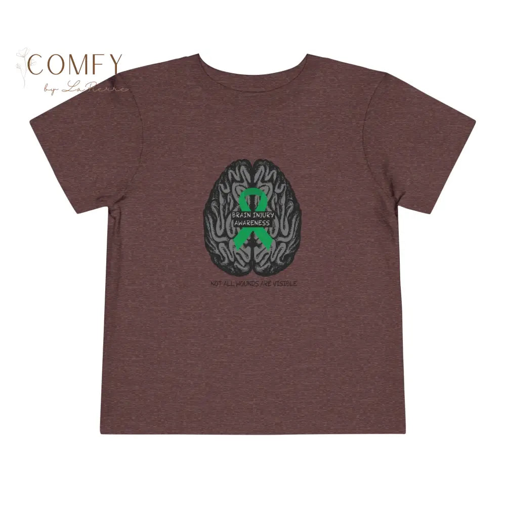 Brain Injury Awareness Toddler Shirt • Pediatric Brain Injury Support Tee • Kids Awareness Graphic T-Shirt • Toddler