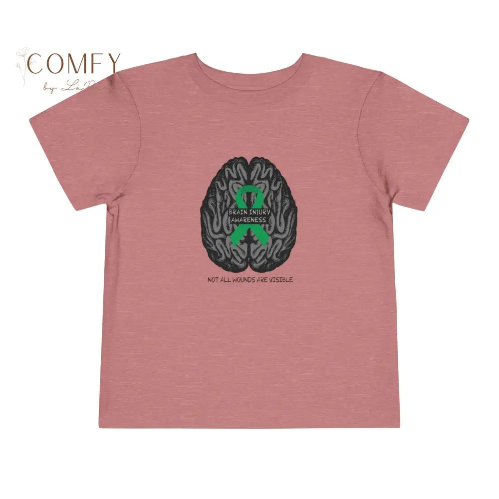 Brain Injury Awareness Toddler Shirt • Pediatric Brain Injury Support Tee • Kids Awareness Graphic T-Shirt • Toddler