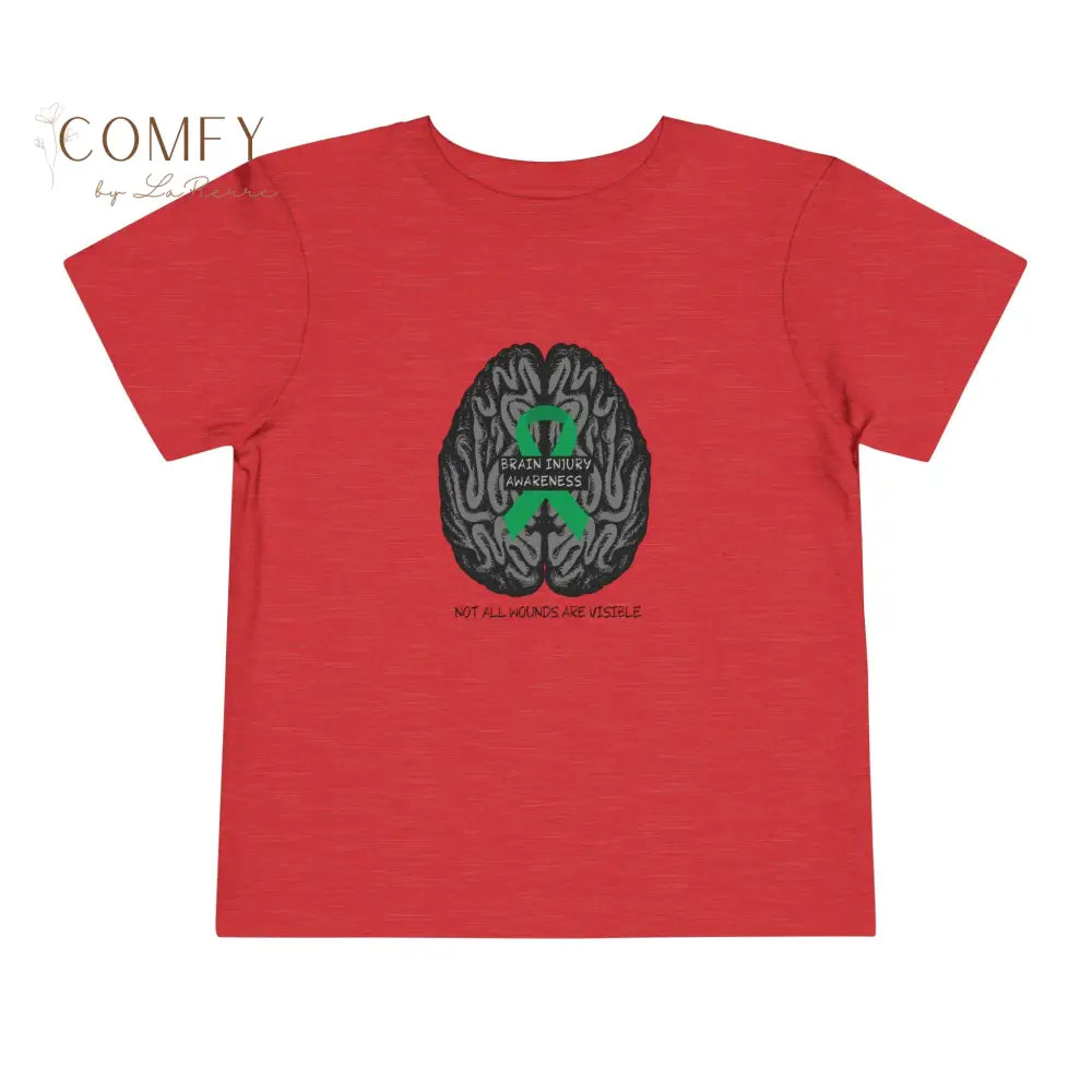 Brain Injury Awareness Toddler Shirt • Pediatric Brain Injury Support Tee • Kids Awareness Graphic T-Shirt • Toddler