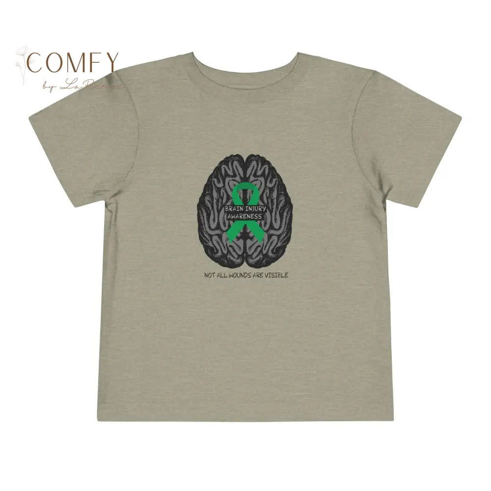Brain Injury Awareness Toddler Shirt • Pediatric Brain Injury Support Tee • Kids Awareness Graphic T-Shirt • Toddler