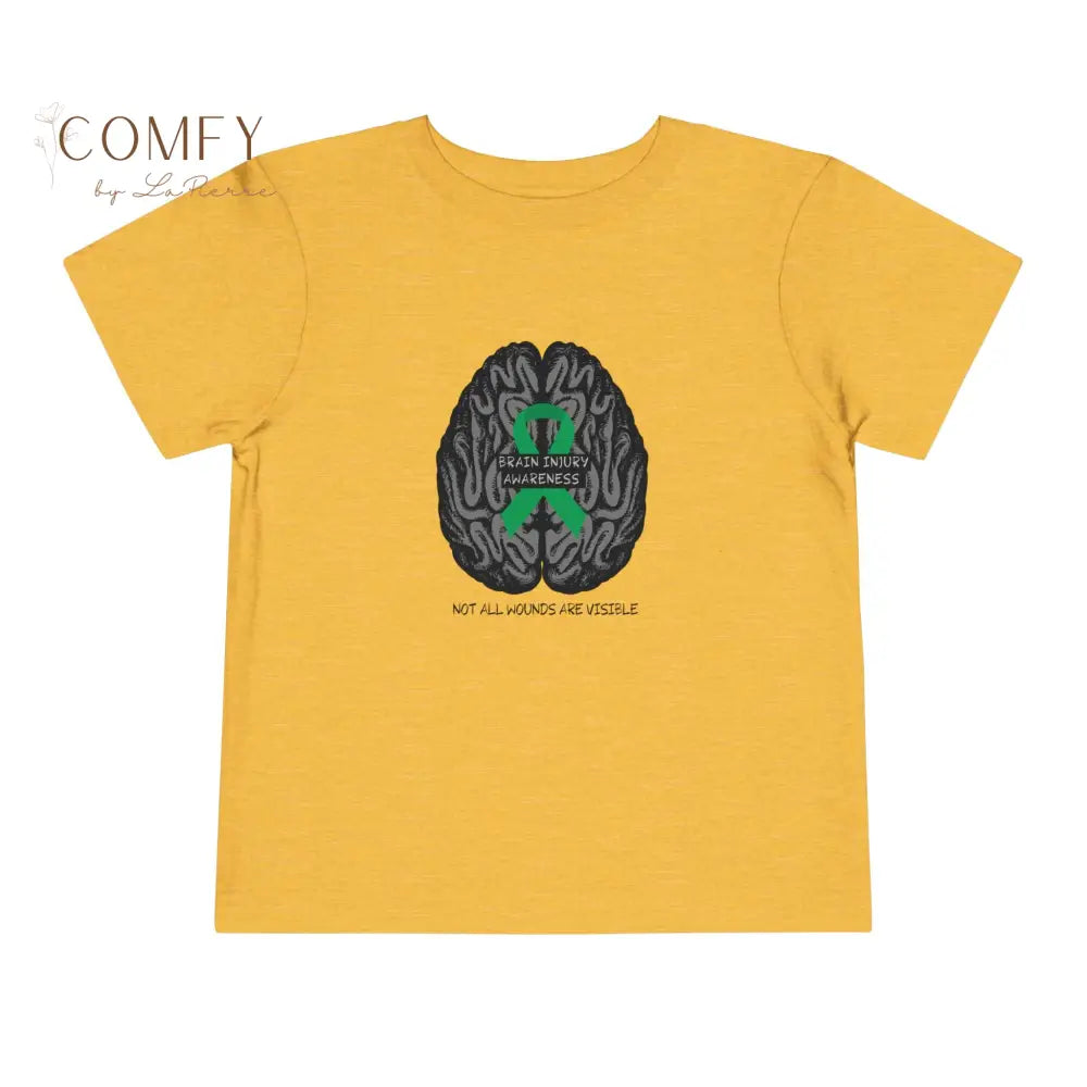Brain Injury Awareness Toddler Shirt • Pediatric Brain Injury Support Tee • Kids Awareness Graphic T-Shirt • Toddler