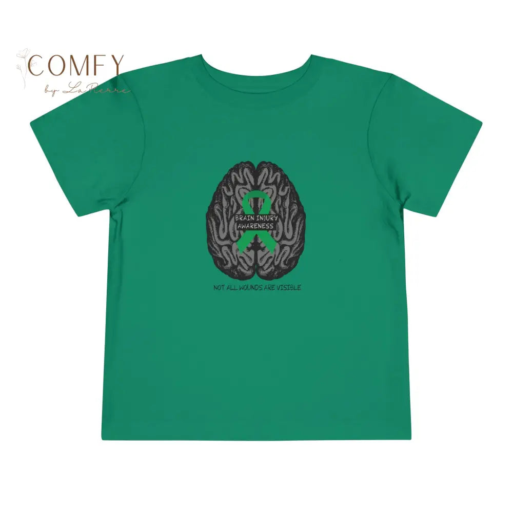 Brain Injury Awareness Toddler Shirt • Pediatric Brain Injury Support Tee • Kids Awareness Graphic T-Shirt • Toddler