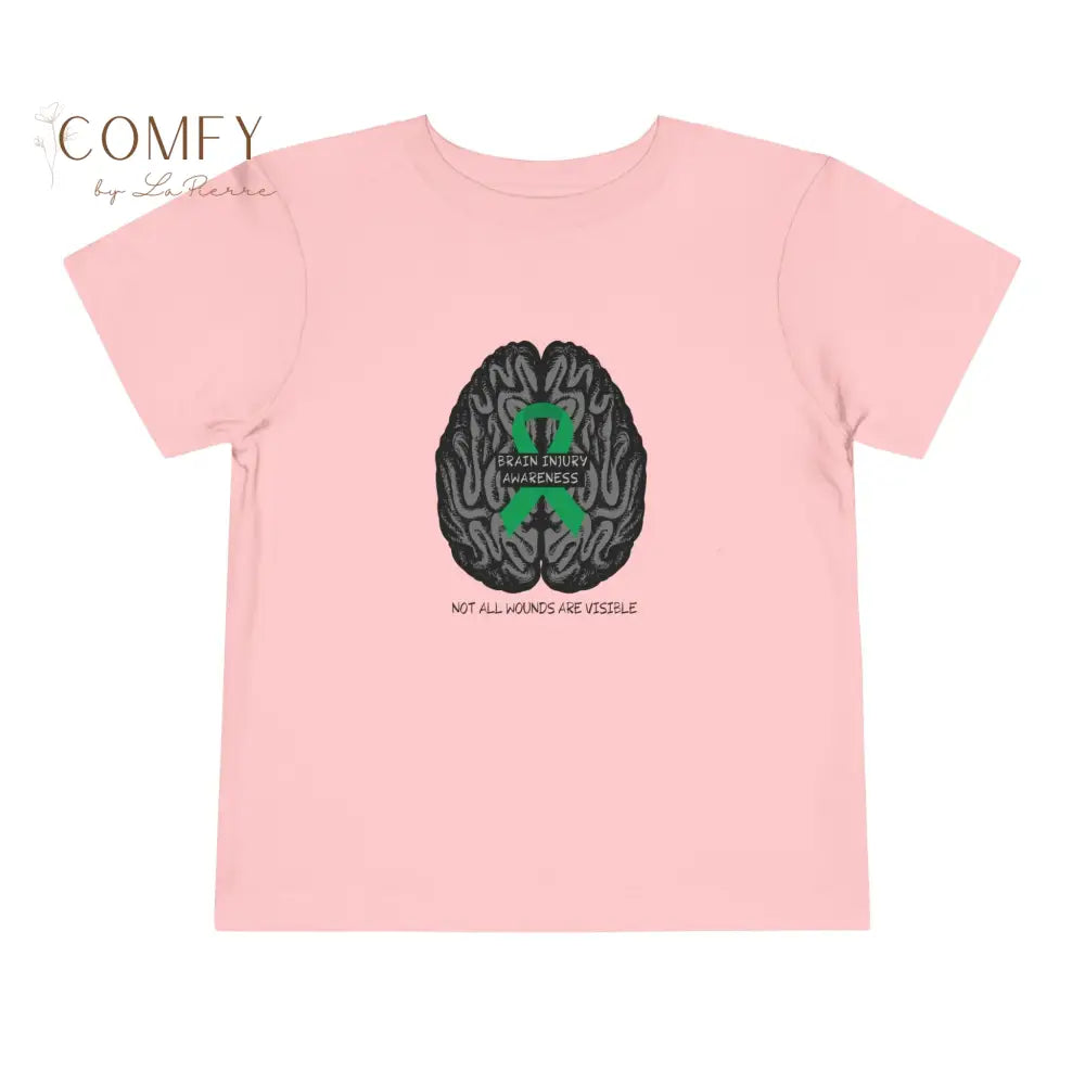 Brain Injury Awareness Toddler Shirt • Pediatric Brain Injury Support Tee • Kids Awareness Graphic T-Shirt • Toddler