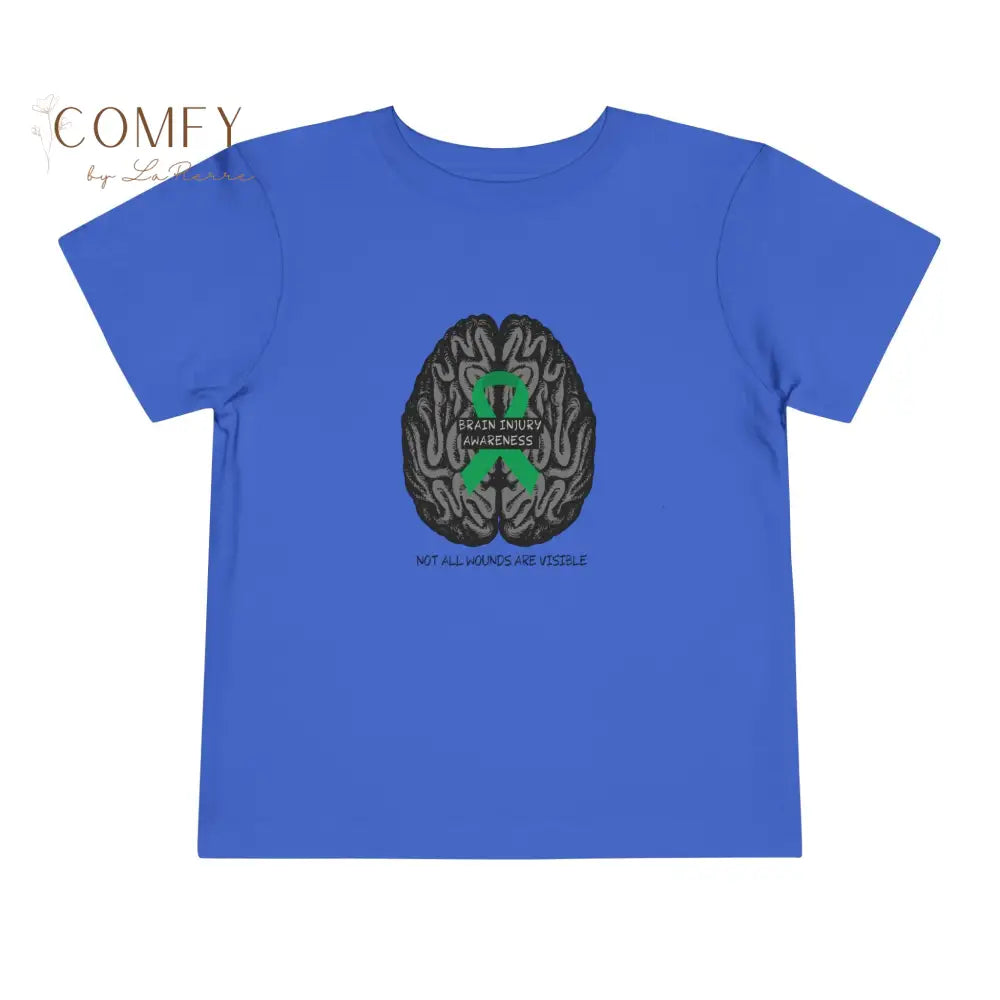 Brain Injury Awareness Toddler Shirt • Pediatric Brain Injury Support Tee • Kids Awareness Graphic T-Shirt • Toddler