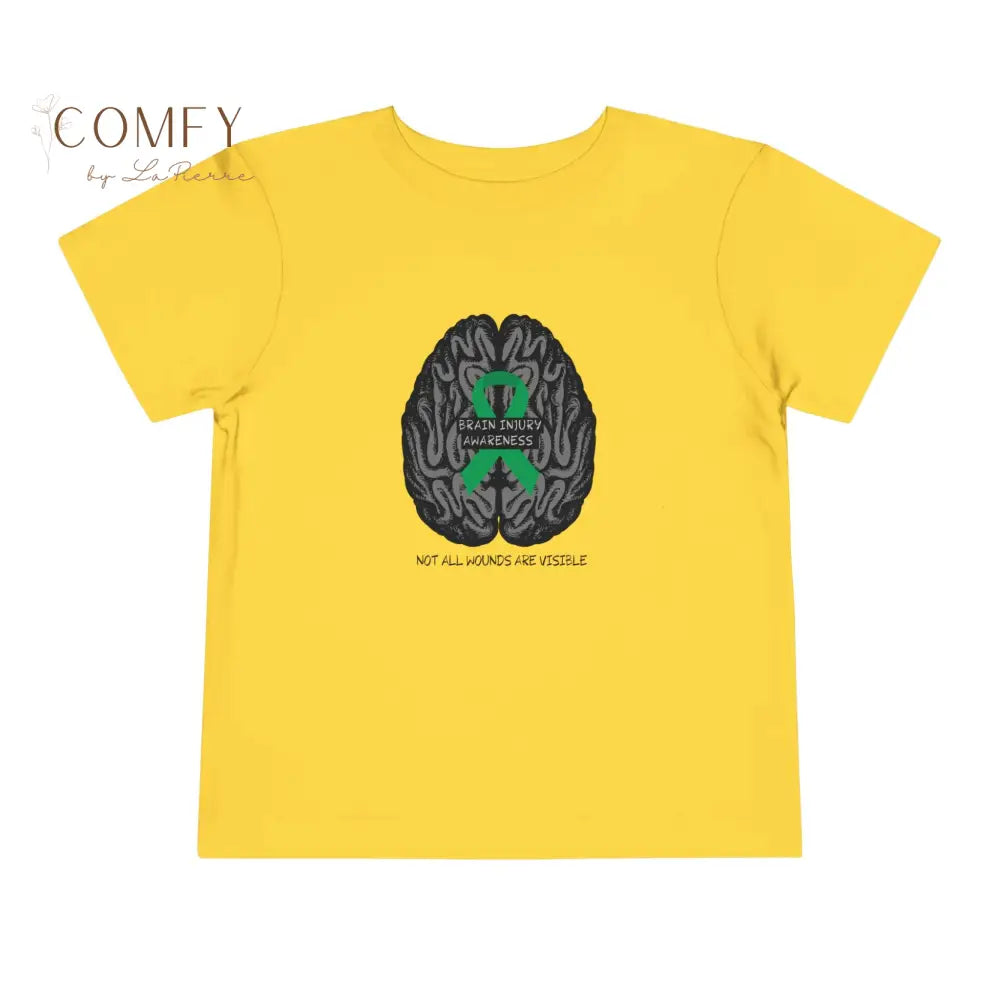 Brain Injury Awareness Toddler Shirt • Pediatric Brain Injury Support Tee • Kids Awareness Graphic T-Shirt • Toddler