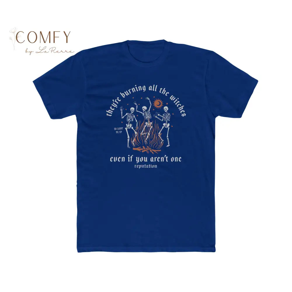 Burning the Witches Skeleton Shirt • Dark Feminine Energy Graphic Tee • Unisex Cotton T-Shirt T-Shirt