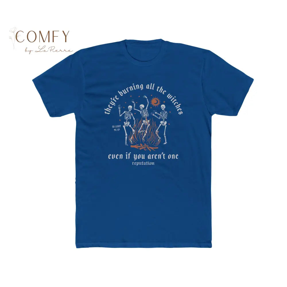Burning the Witches Skeleton Shirt • Dark Feminine Energy Graphic Tee • Unisex Cotton T-Shirt T-Shirt