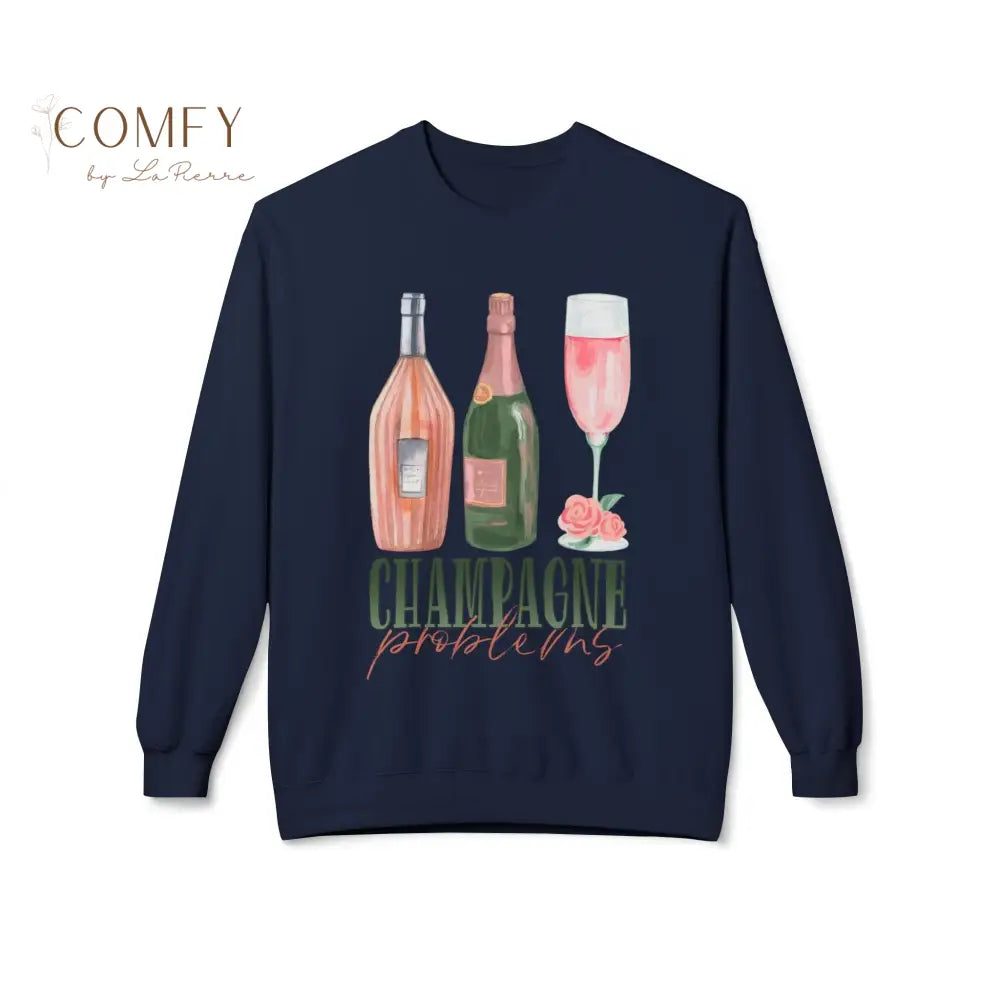 Champagne Lover Sweatshirt • Bubbly Aesthetic Crewneck • Unisex Softstyle Fleece Pullover (S–4XL) Sweatshirt