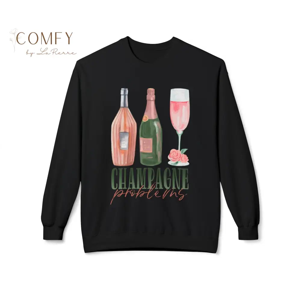 Champagne Lover Sweatshirt • Bubbly Aesthetic Crewneck • Unisex Softstyle Fleece Pullover (S–4XL) Sweatshirt