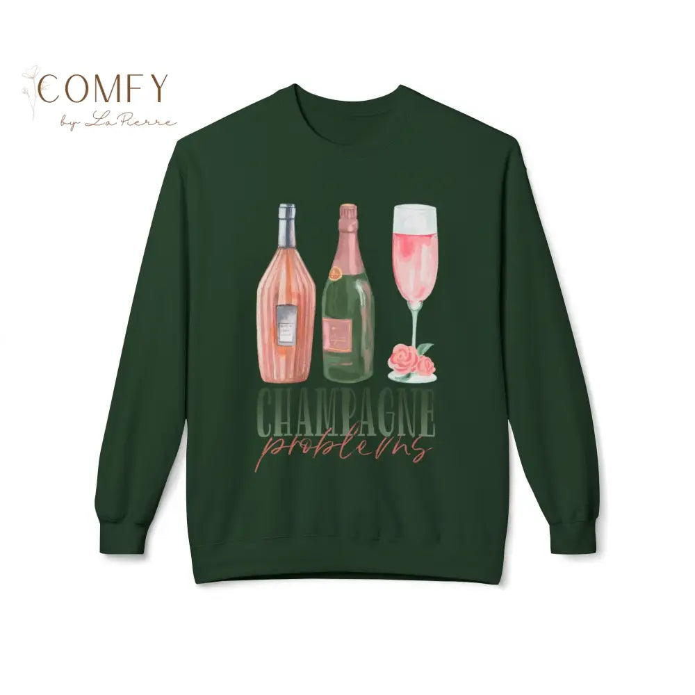 Champagne Lover Sweatshirt • Bubbly Aesthetic Crewneck • Unisex Softstyle Fleece Pullover (S–4XL) Sweatshirt