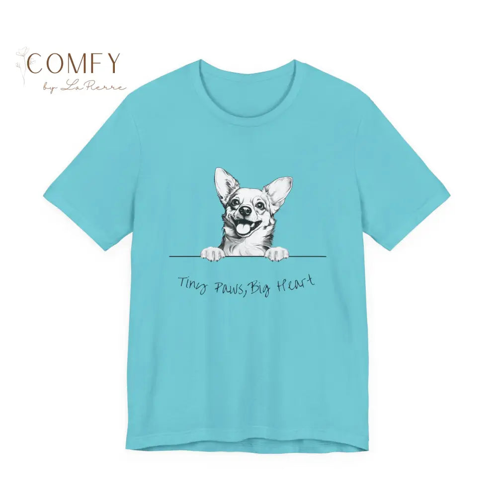 Chihuahua Tiny Paws & Big Heart Soft T-Shirt Unisex Jersey Short Sleeve Tee (S-3XL) T-Shirt