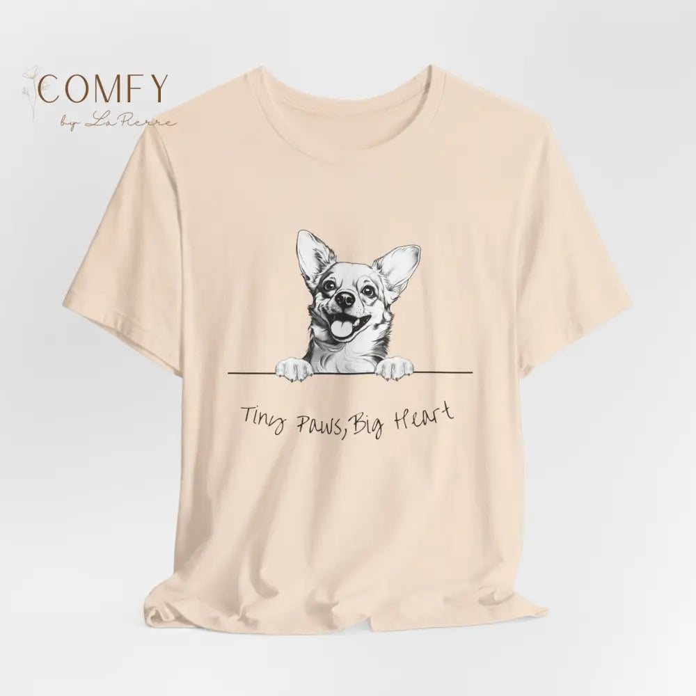 Chihuahua Tiny Paws & Big Heart Soft T-Shirt Unisex Jersey Short Sleeve Tee (S-3XL) T-Shirt