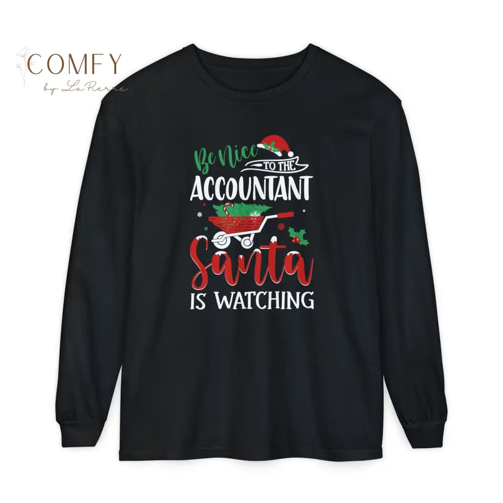 Christmas Accountant Shirt • Holiday CPA Long Sleeve Tee • Festive Accounting & Finance Graphic Shirt • Unisex Long