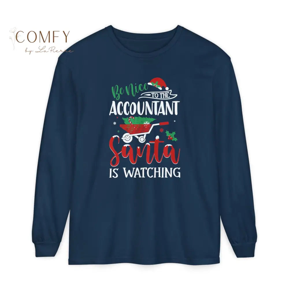 Christmas Accountant Shirt • Holiday CPA Long Sleeve Tee • Festive Accounting & Finance Graphic Shirt • Unisex Long