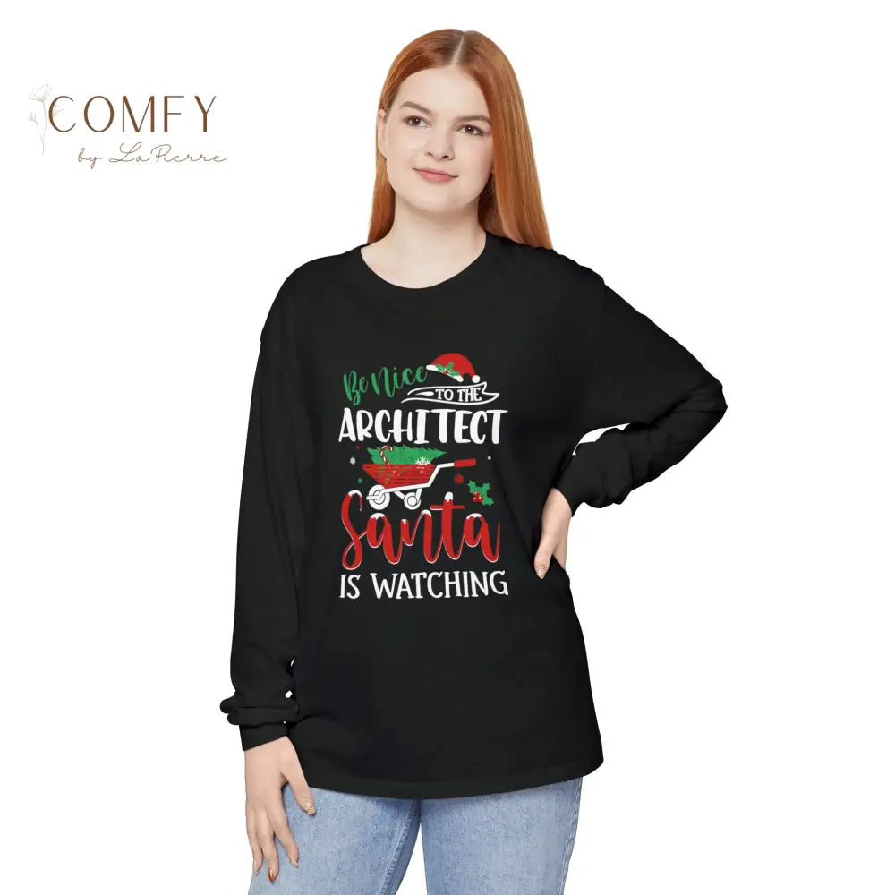 Christmas Architect Shirt • Holiday Architecture Long Sleeve Tee • Festive Designer & Builder Graphic Shirt • Unisex