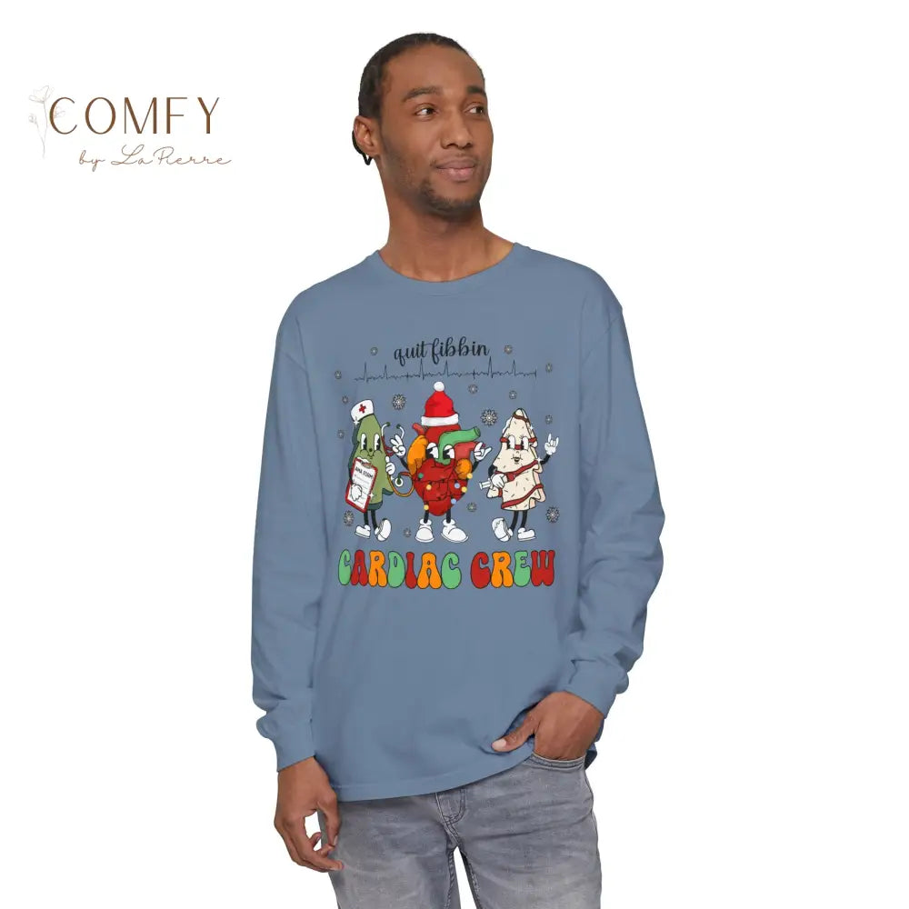 Christmas Cardiac Crew Shirt • Holiday Heart Care Long Sleeve Tee • Festive Cardiology Staff Graphic Shirt • Unisex