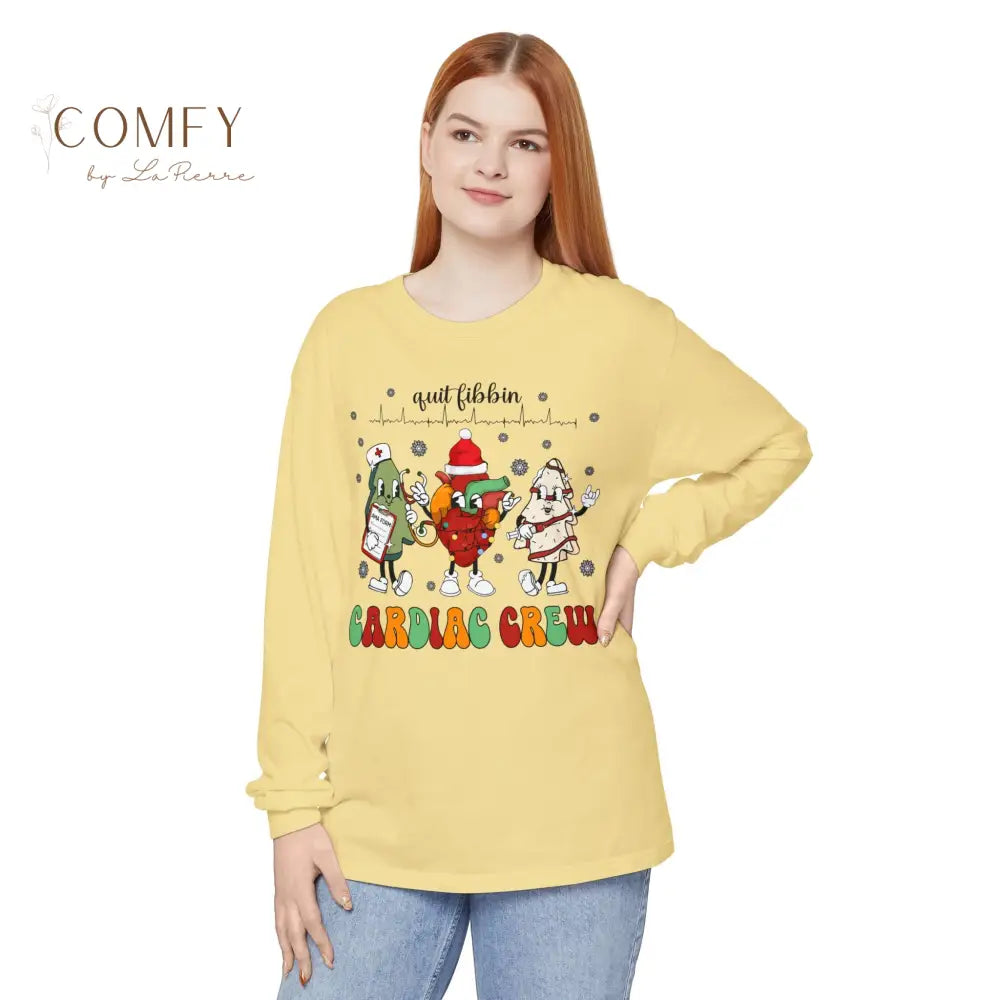 Christmas Cardiac Crew Shirt • Holiday Heart Care Long Sleeve Tee • Festive Cardiology Staff Graphic Shirt • Unisex