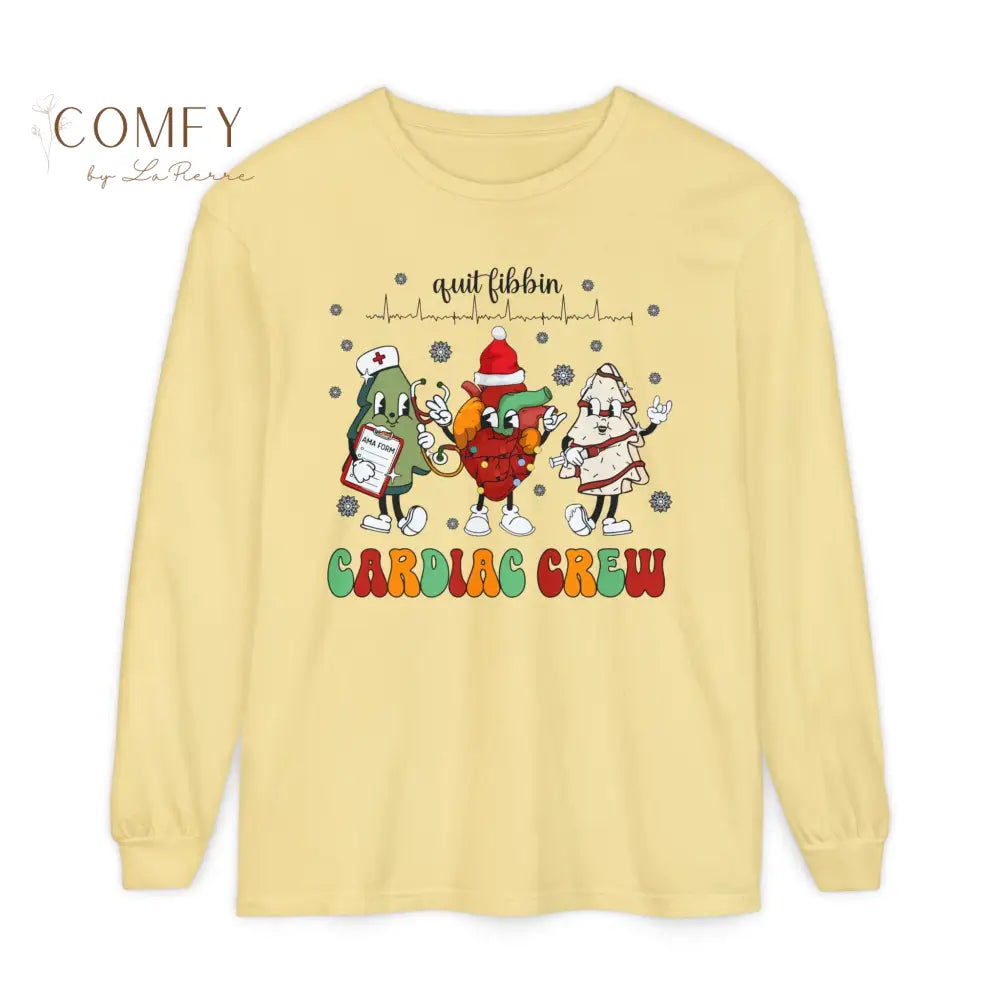 Christmas Cardiac Crew Shirt • Holiday Heart Care Long Sleeve Tee • Festive Cardiology Staff Graphic Shirt • Unisex