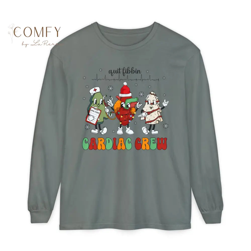 Christmas Cardiac Crew Shirt • Holiday Heart Care Long Sleeve Tee • Festive Cardiology Staff Graphic Shirt • Unisex