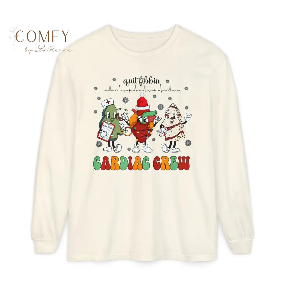 Christmas Cardiac Crew Shirt • Holiday Heart Care Long Sleeve Tee • Festive Cardiology Staff Graphic Shirt • Unisex