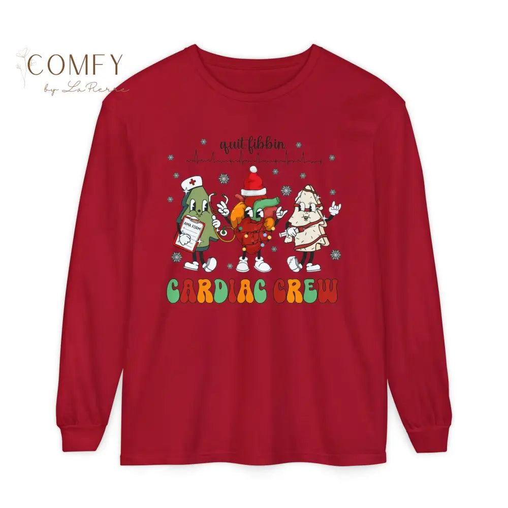 Christmas Cardiac Crew Shirt • Holiday Heart Care Long Sleeve Tee • Festive Cardiology Staff Graphic Shirt • Unisex