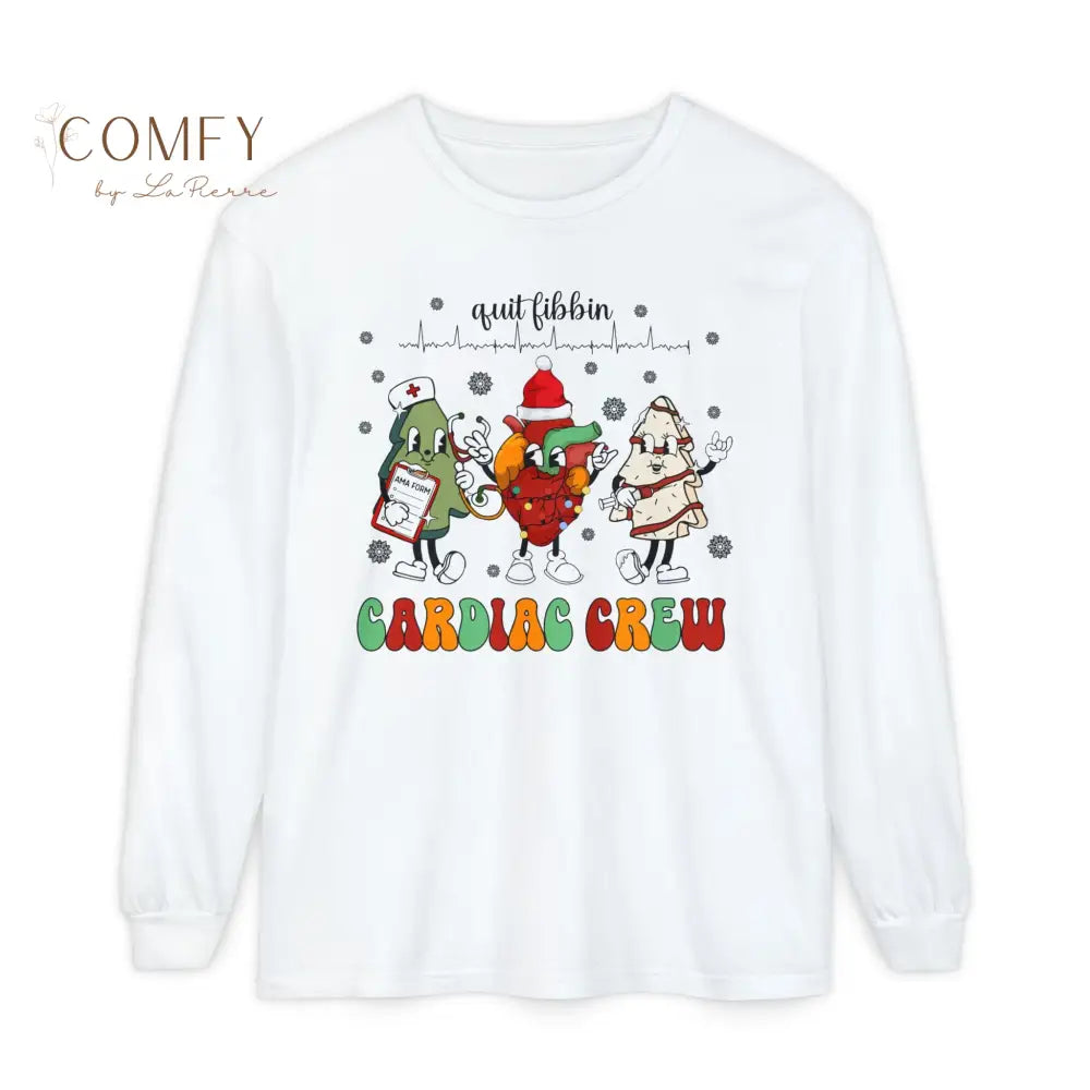 Christmas Cardiac Crew Shirt • Holiday Heart Care Long Sleeve Tee • Festive Cardiology Staff Graphic Shirt • Unisex