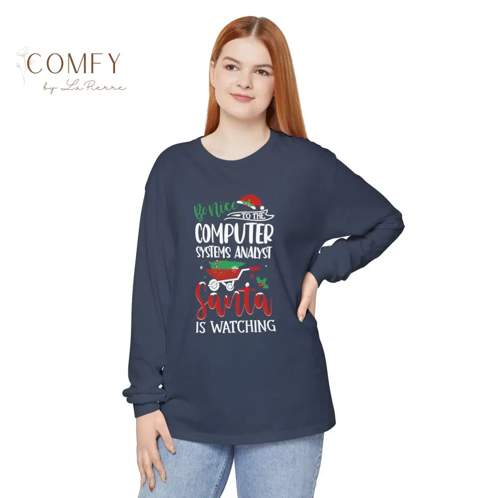 Christmas Computer Systems Analyst Shirt • Holiday IT Analyst Long Sleeve Tee • Festive Tech Professional Graphic Shirt
